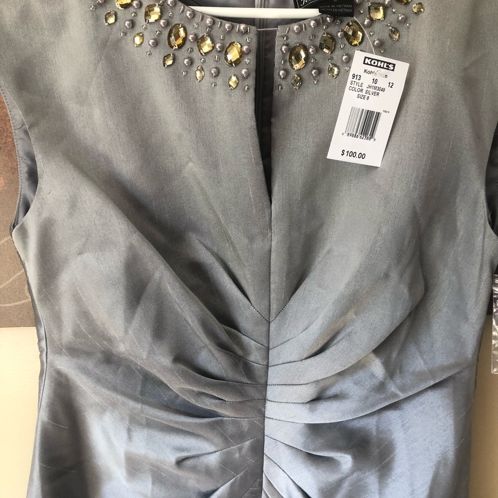 πHost Pickπ NWT Jessica Howard Silver Dress - Picture 5 of 7